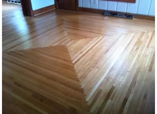 96 year old farmhouse, 1 1/2" quartersawn red oak refinished floors.
